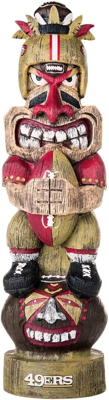 Forever Collectibles NFL San Francisco 49ers FigurineTiki Totem, Team Colors, One Size