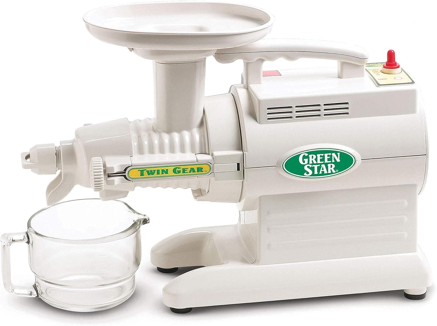 Tribest Greenstar GS-2000 Slow Masticating Juicer, Twin Gear Cold Press Juicer & Juice Extractor, White