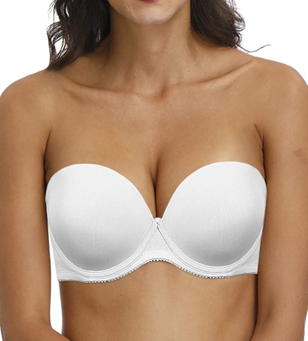 Strapless Convertible Pushup Bra Heavily Padded Lift Up Supportive Add Two Cup Multiway Tshirt Bras
