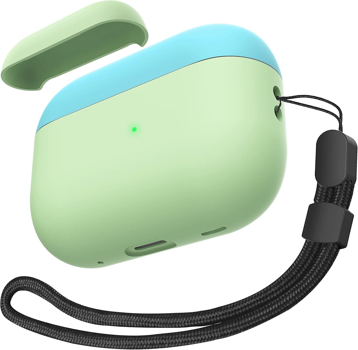 DamonLight AirPods Pro 2 Case [2 Caps][Compatible with Magsafe and Wireless Charging] Shock Proof Protective Cover for Apple AirPods Pro 2nd Generation Case 2022 Released (Avocado Green)