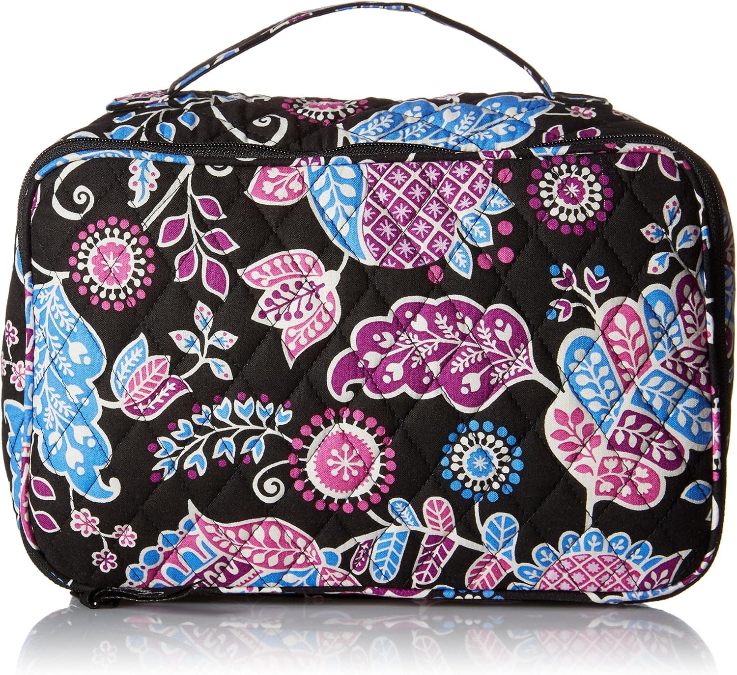 Vera Bradley Luggage Women's Large Blush & Brush Makeup Case Alpine Floral Cosmetic Bag
