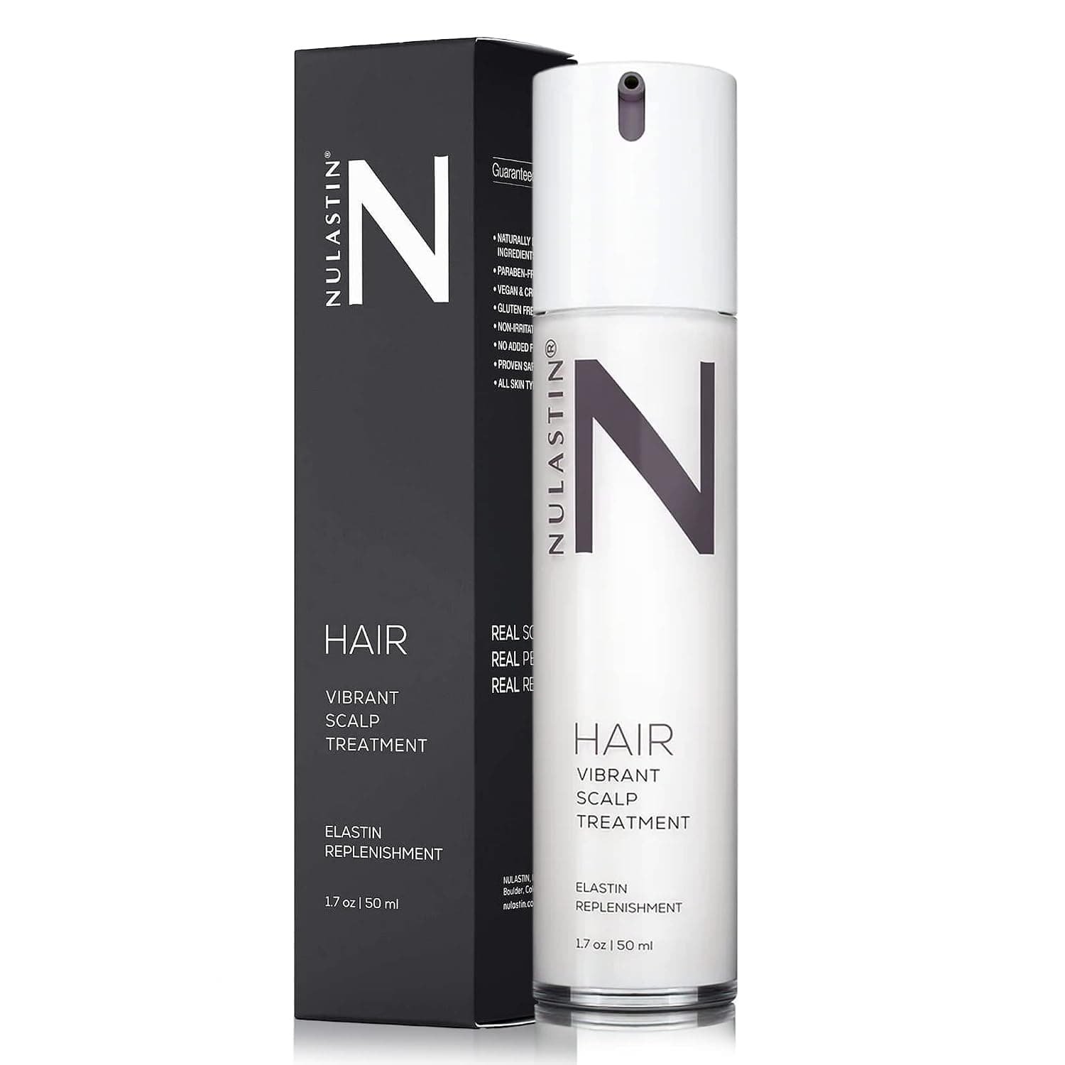 NULASTIN Men's Hair, Scalp & Beard Treatment – Promotes Fuller, Thicker Looking Hair | Follicle Strengthening Formula with Elastin Technology – Serum for Head, Beards, Mustaches & Goatees