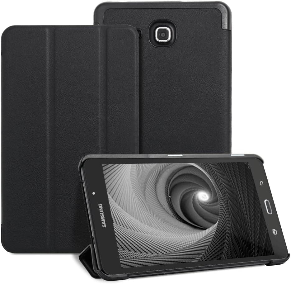 Samsung Galaxy Tab A 7.0 Case - Leafbook Samsung Galaxy Tab A Case Ultra PU Leather Stand Cover Case for Tab A 7.0 Inch Tablet 2016 Release/SM-T280 / SM-T285, Black