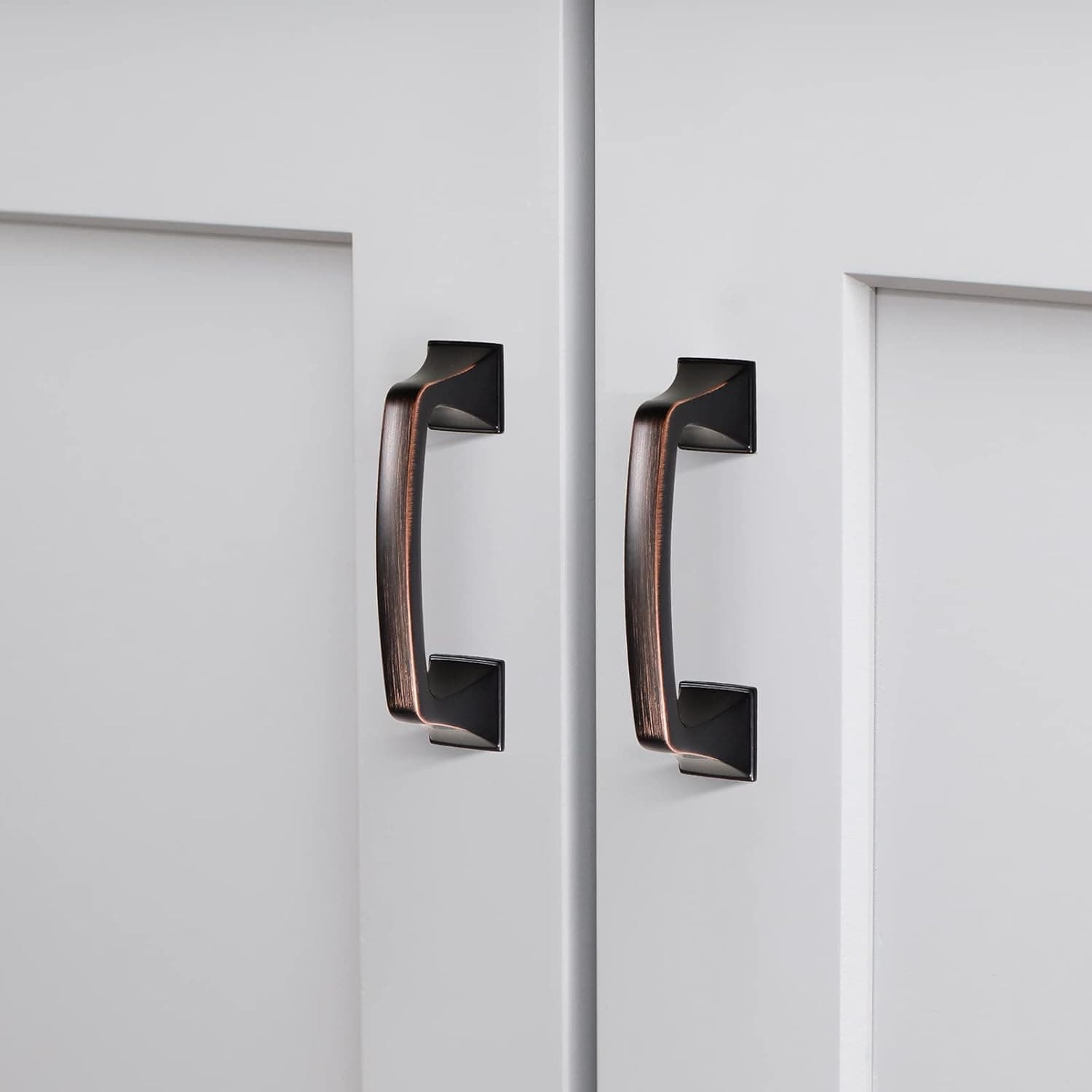 VEHCIL Cabinet Pulls,10 Pack 3 Inch(76mm) Hole Centers Oil-Rubbed Bronze Cabinet Handles Hardware for Kitchen Cupboard Closet Bathroom Dresser Drawer,Zinc Alloy