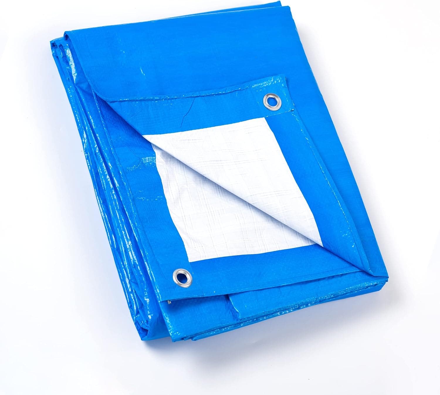 GUARD SHIELD Tarp Blue/White 10x20 Feet Multi Purpose Waterproof Poly Tarp Cover Lightweight 6mil