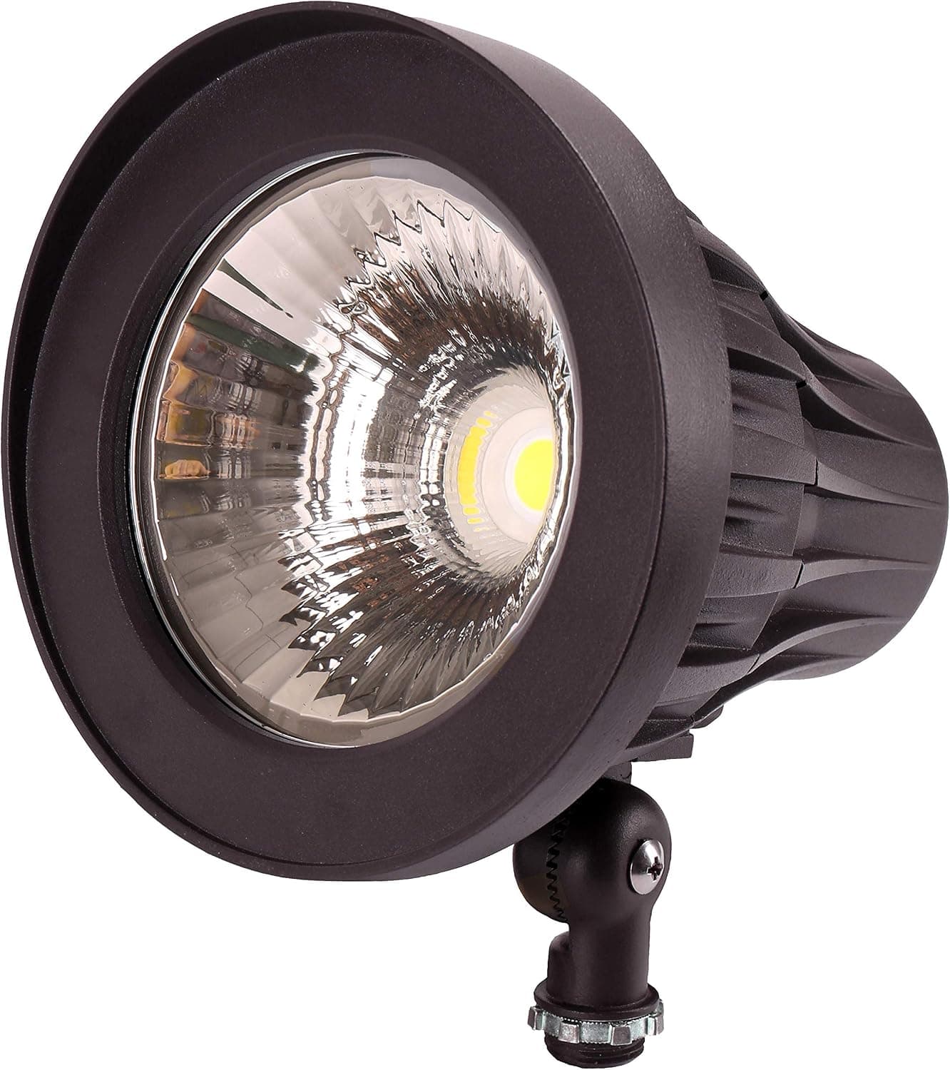 GKOLED 20W Bullet/Round Outdoor Spotlight, Narrow Beam Angle Light, 2500 Lumens Aluminum Waterproof Flag Pole Light, 5000K Daylight White, 120-277V AC, UL Listed and DLC Qualified, 5 Years Warranty