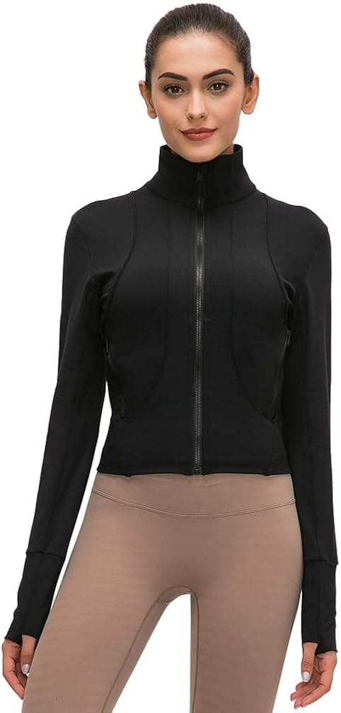 TERODACO Workout Jackets for Women Lightweight Full Zip Running Yoga Sports Track Jacket