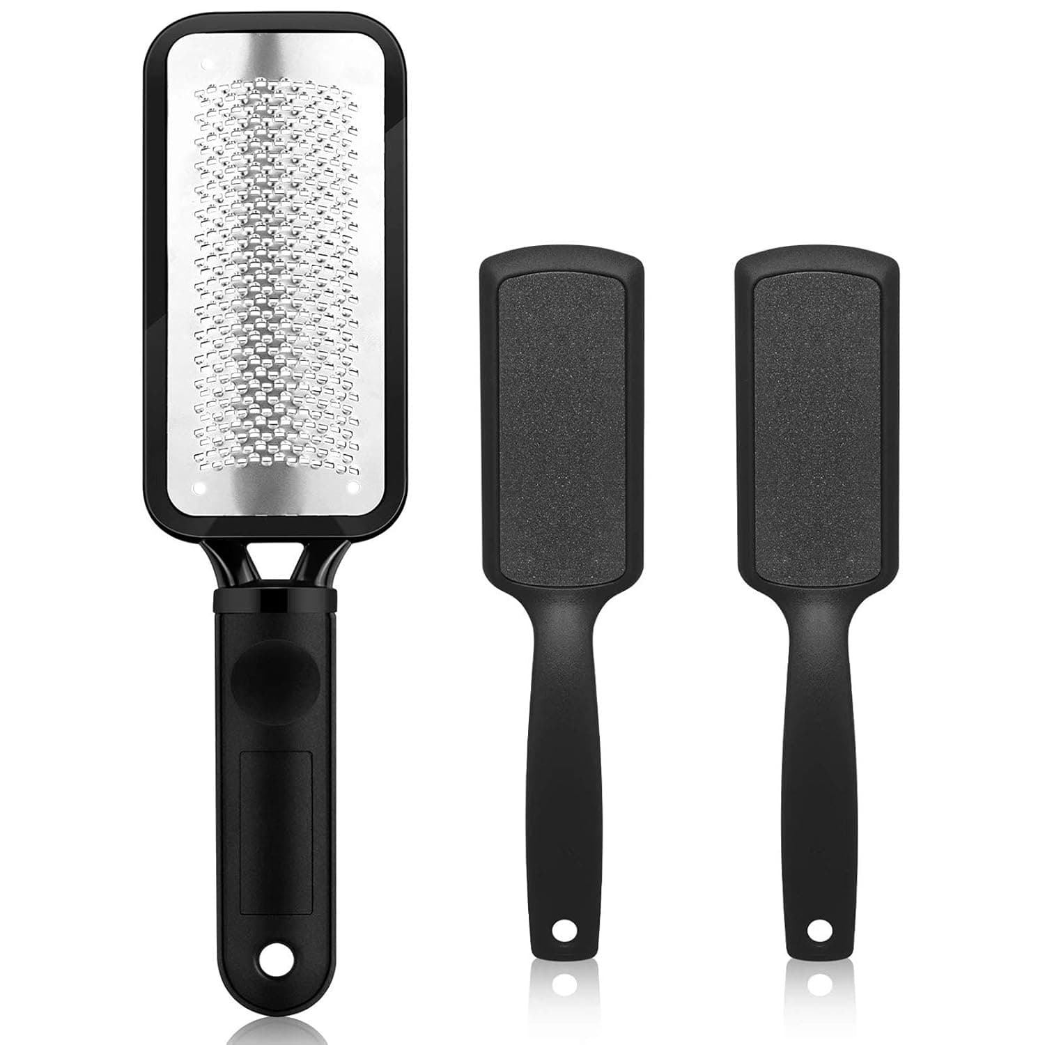 Pedicure Foot File Callus Remover - INFELING Stainless Steel Foot Scrubber, Colossal Foot Rasp for Dead Skin Grater Heel File for Wet and Dry Feet (3 Pack)