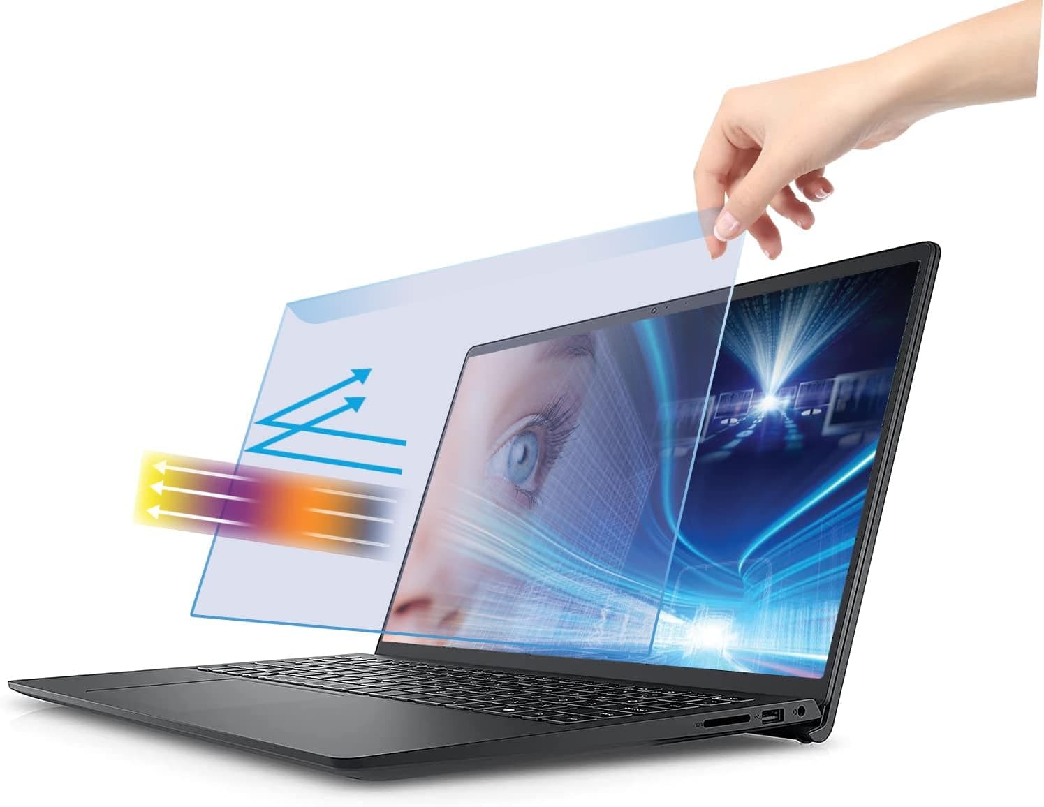 15.6 Inch Laptop Anti Blue Light Blocking Screen Protector Anti-UV Removeable Eye Protection Filter Panel for Diagonal 15.6 inches 16:9 Widescreen Laptop Frame Hanging Type (14.2 x 8.7 inch/L x W)