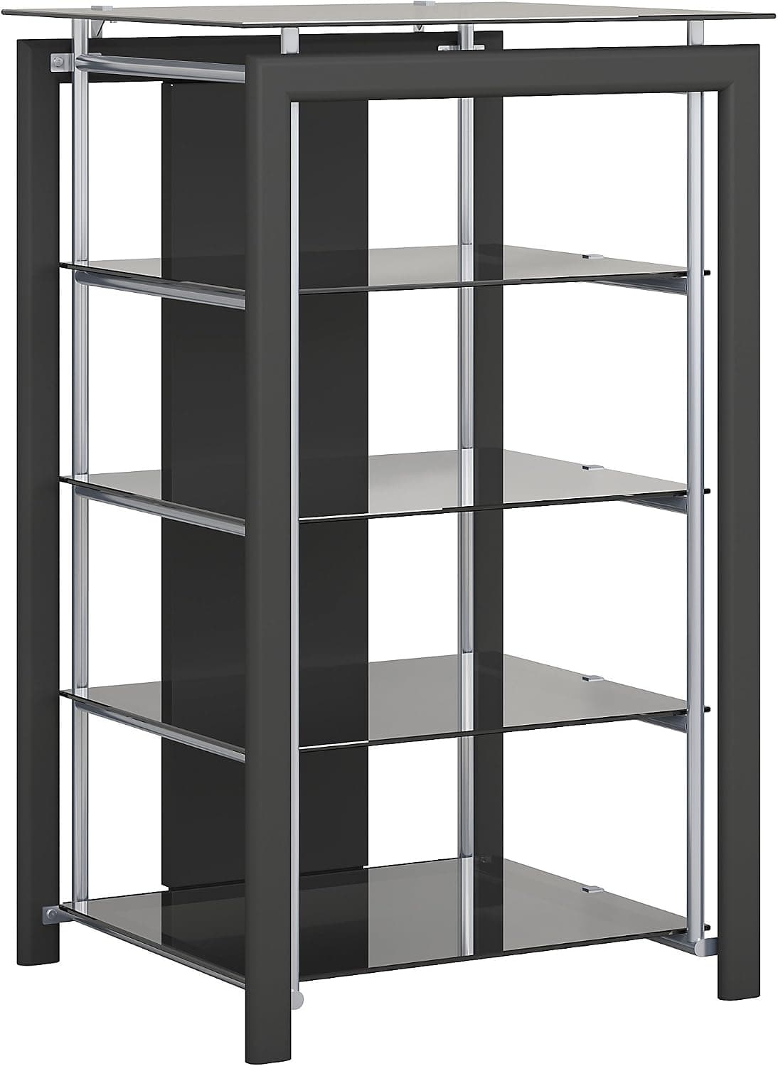 Bush Furniture Midnight Mist Media Stand in Black