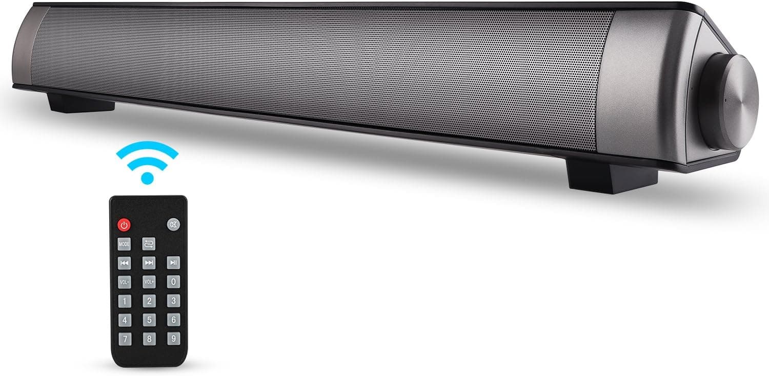 Sound Bar TV Soundbar Wired and Wireless Bluetooth Home Theater TV Speaker, Surround Sound Bar for TV, PC, Cellphone