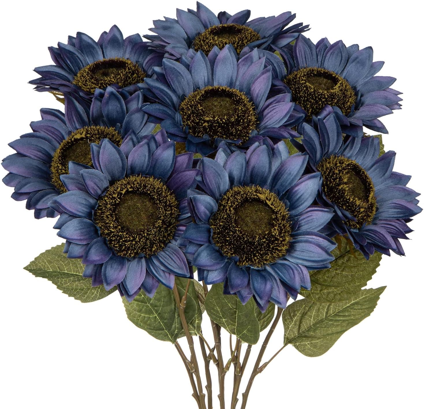 8PCS Sunflowers Artificial Flowers 25" Long Stem Tall Artificial Sunflower Large Fake Sun Flowers Bulk Rustic Silk Faux Sunflowers with Stem for Home Wedding Party Décor-5in