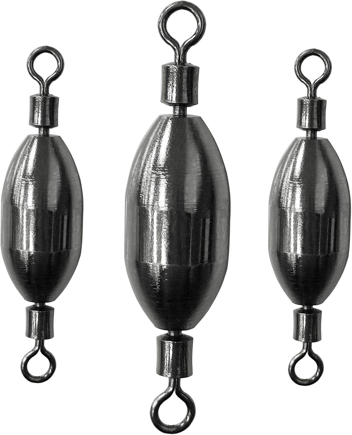 AMYSPORTS Saltwater Fishing Weights Swivel Bullet Sinkers Fishing Weight Brass Fishing Weights Freshwater Bass Sinker Weight with Swivel Rolling