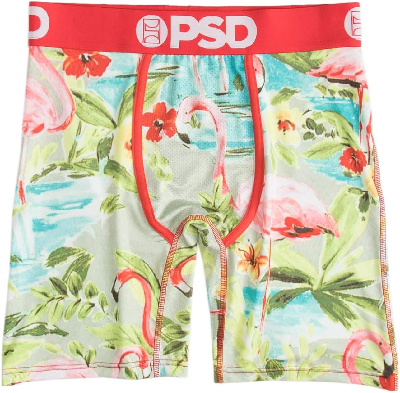 Men's Brief Underwear Bottom (Red/L Flamingo, L)