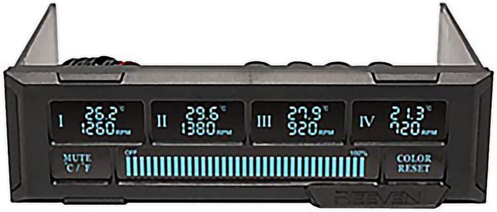 Reeven 4 Eyes Touch Case Fan Controller, 4 Channels