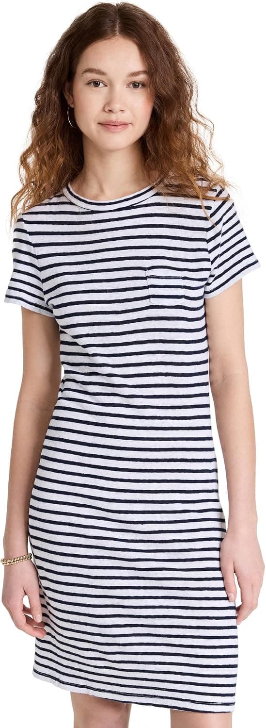 Stateside Women's Cotton Linen Stripe Dress