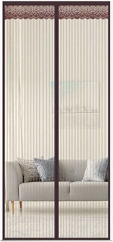 Magnetic Screen Door,Sell4Style Mesh Curtain - Mosquito Net Fits Doors up to 35"x83" Bugs Out,Coffee Color
