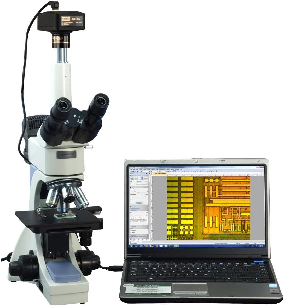OMAX 40X-2500X Digital Infinity Trinocular Polarizing Metallurgical Microscope with 14MP Camera and 100X Dry Objective