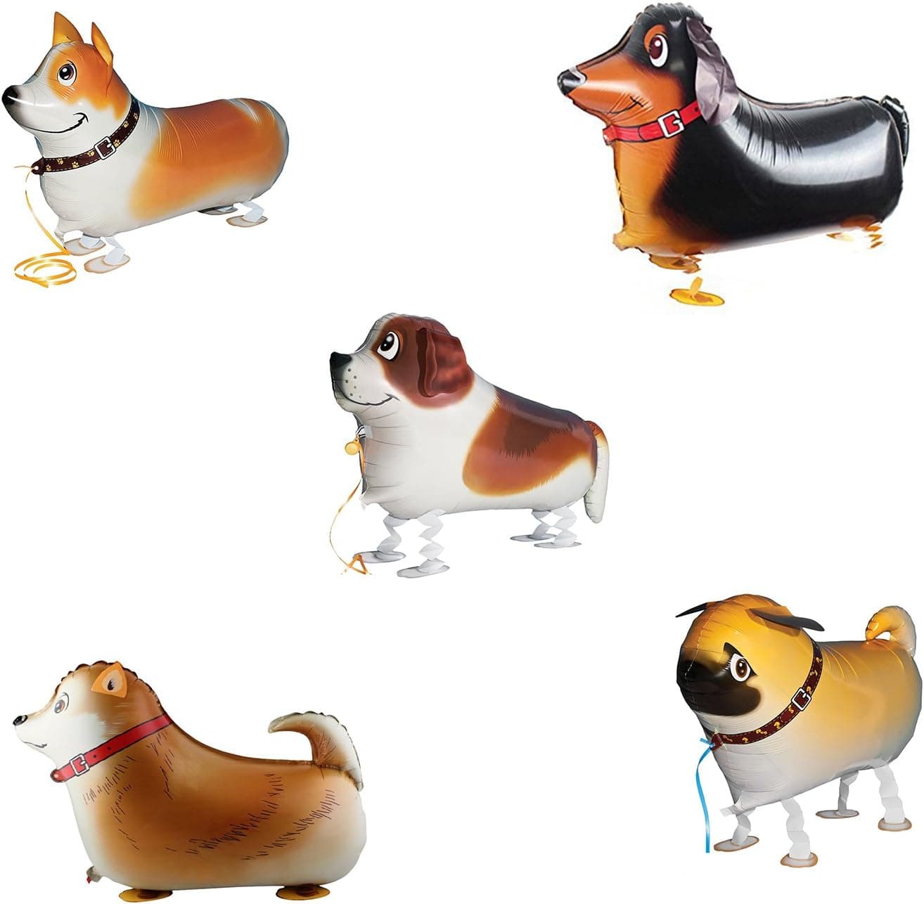 Zamango Walking Pet Dog Animal Foil Balloons Air Walker for Kids Birthday Children Gift Toys Wedding Party Decor Supplies