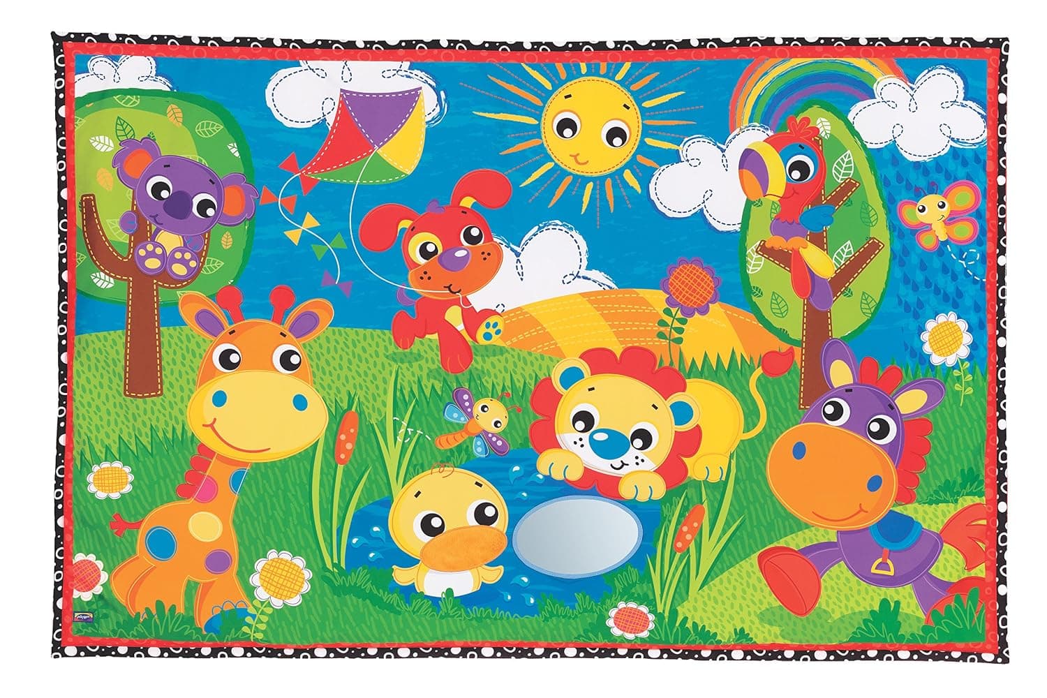 Playgro 0186364 Party in The Park Super Mat for Baby Infant Toddler Children, Playgro is Encouraging Imagination with STEM/STEM for a Bright Future - Great Start for a World of Learning