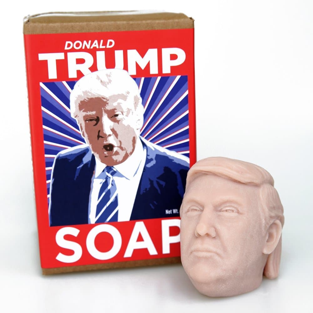 Chocolate Weapons Donald Trump Soap Head - Political Gag Gift
