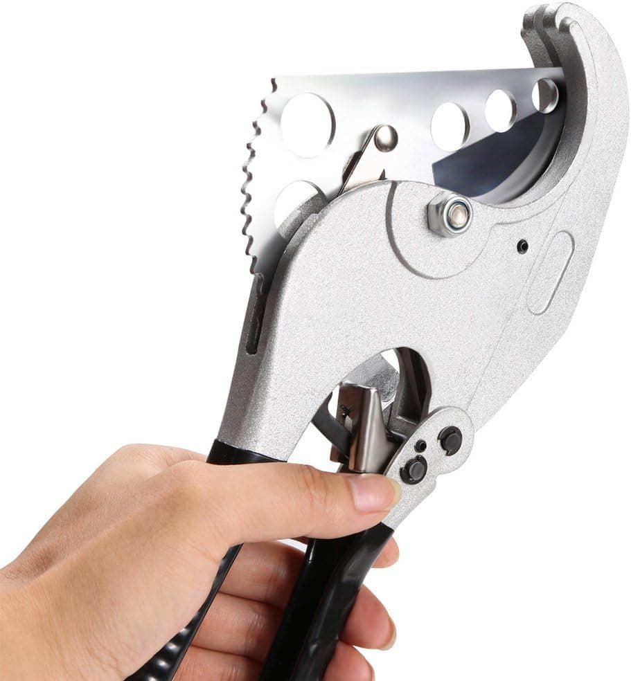 Oanon 63mm PVC Cutter Pipe Cutter Cuts up to 2-1/2" Pipe Capacity Ratcheting Cutting Action[US STOCK]