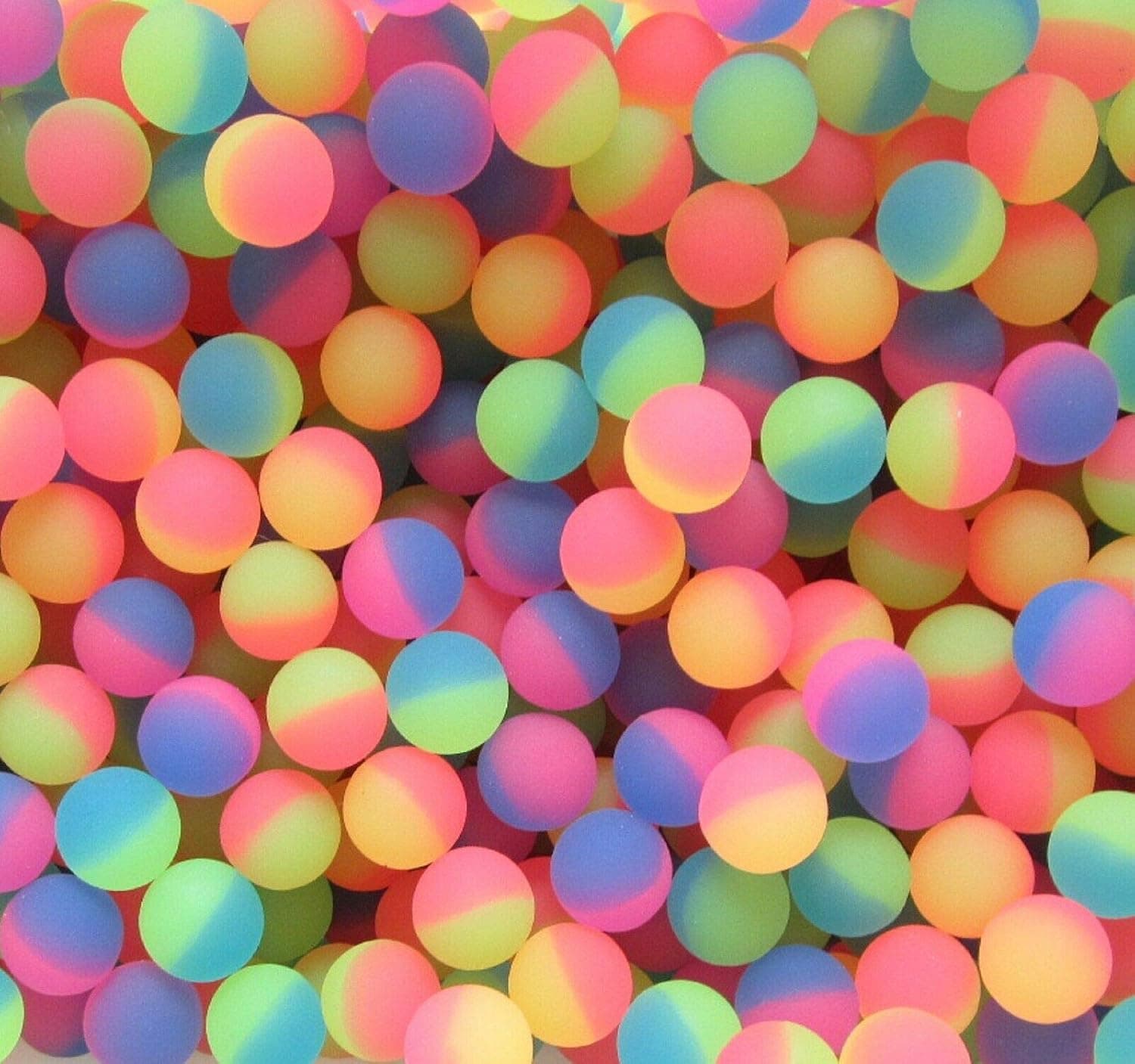 15 NEON ICY Frosted Super HIGH Bounce Balls HI Bouncy Superball CAT Toy 27MM 1"