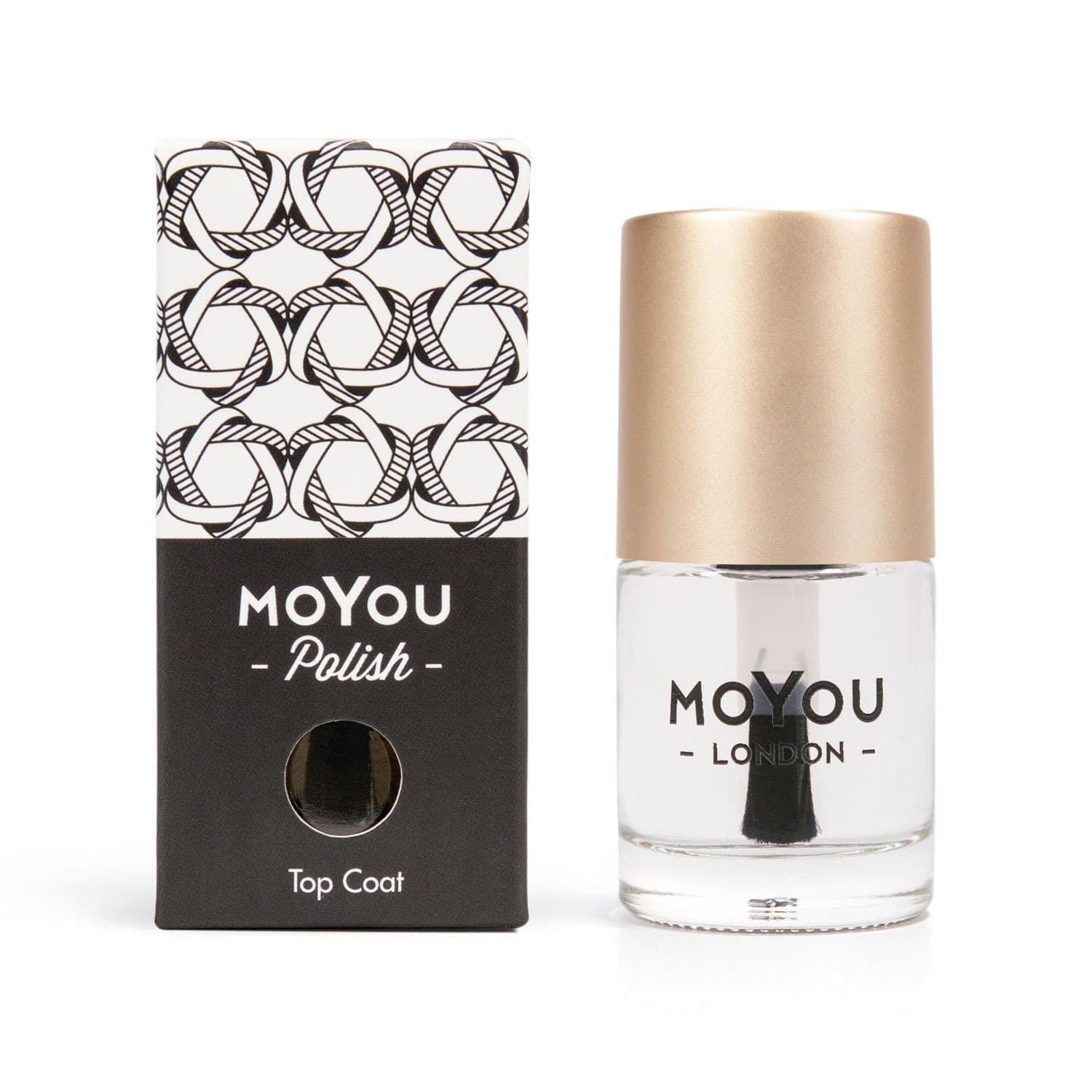 MoYou London Smudge Resistant Dry Fast Top Coat Clear High Gloss Professional Nail Polish - 15ml