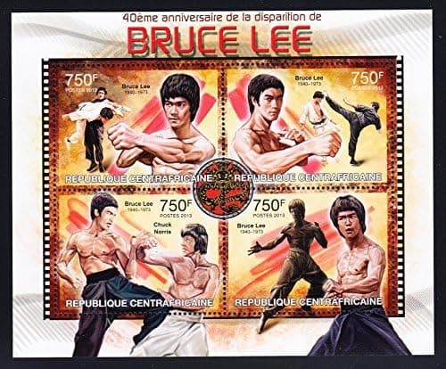 Central African Republic Bruce Lee Collectible Postage Stamps Ca13217a