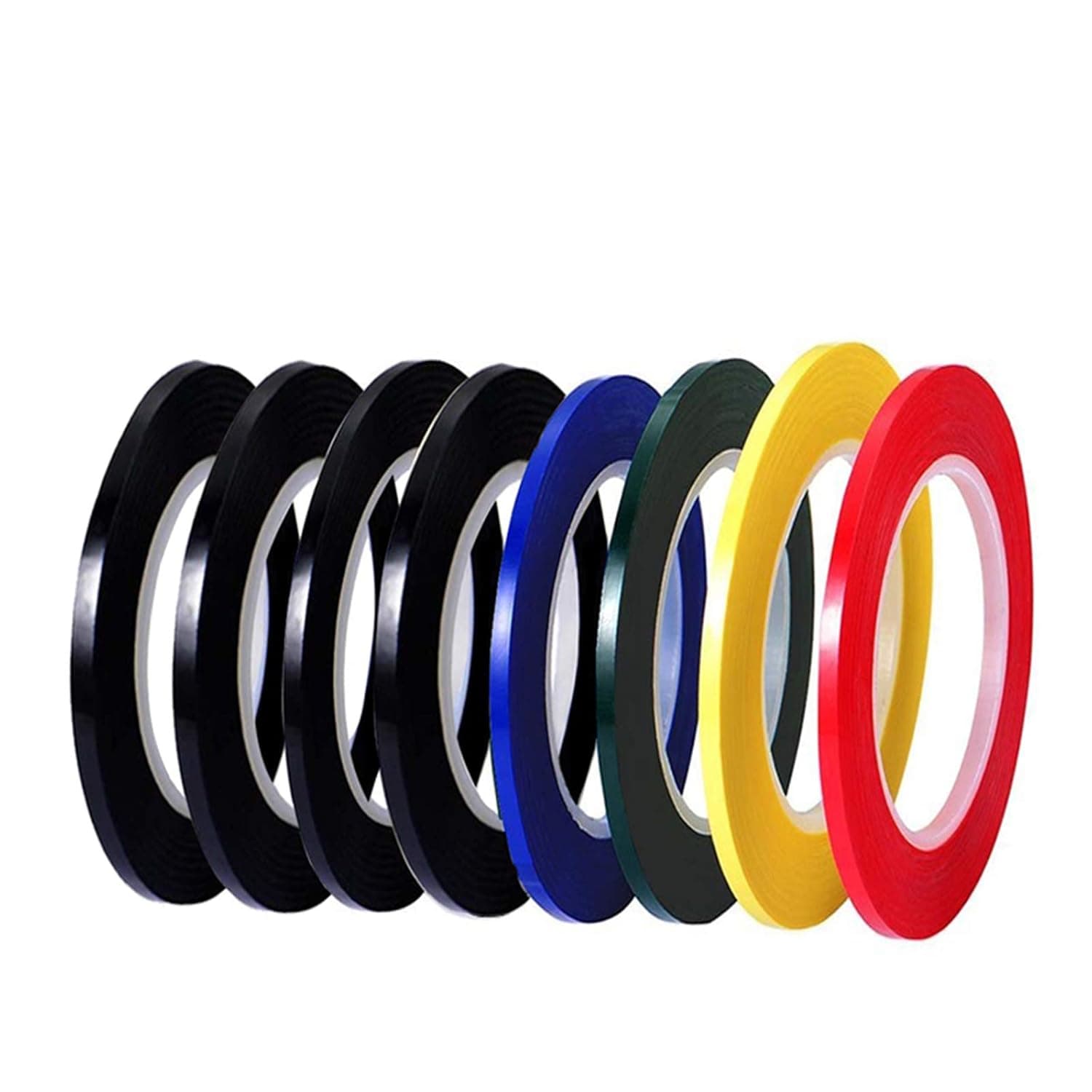 EVNEED 8 Pack 1/8 inch Wide Multicolored Graphic Chart Tape Adhesive Graphic Tapes Grid Marking Tape,5 Colors,66M Length x 3mm Width