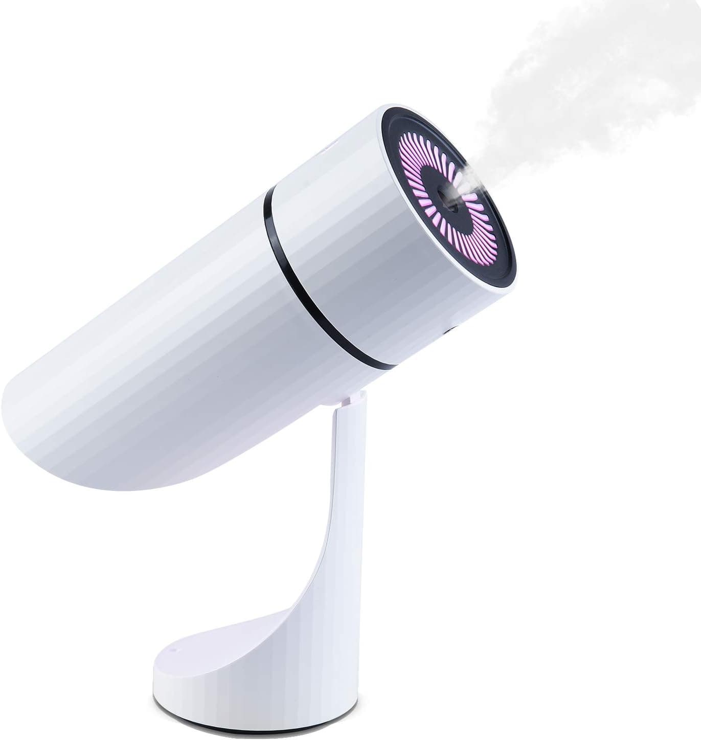 USB Car Humidifier,OVOOR 260ml Desktop Mini Humidifier,Small Cool Mist Humidifier with 3 Mode LED Lights,Quiet Operation and Waterless Auto Shut-Off for Car Baby Bedroom Office