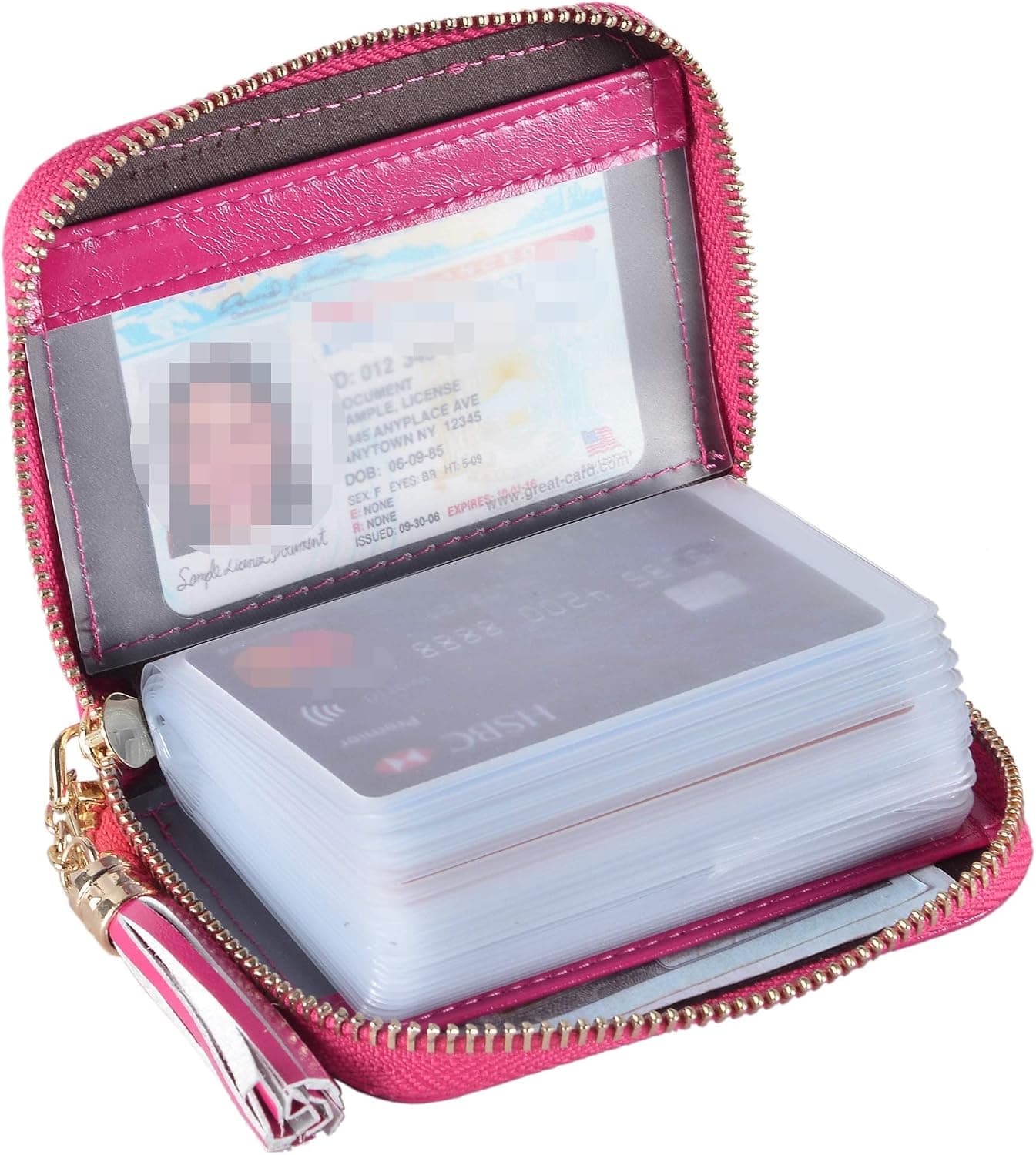 YUHAN PRETTY Womens Credit Card Holder Wallet RFID Leather Small ID Card Case