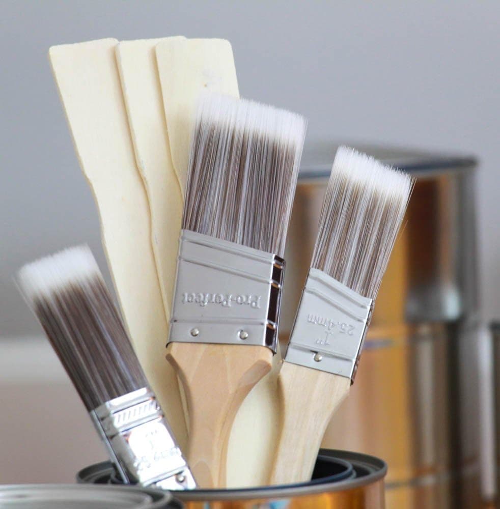 6pk PRO PERFECT PAINT BRUSH 1 Each of 1",1.5",2",2.5",3",4" Flat SASH Professional Quality at the PERFECT Price! These are NOT Purdy brushes but the greatest alternative at a HUGE discount!