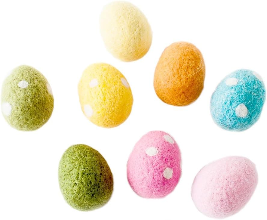 Felt Easter Egg Ornament Assortment Set of 8