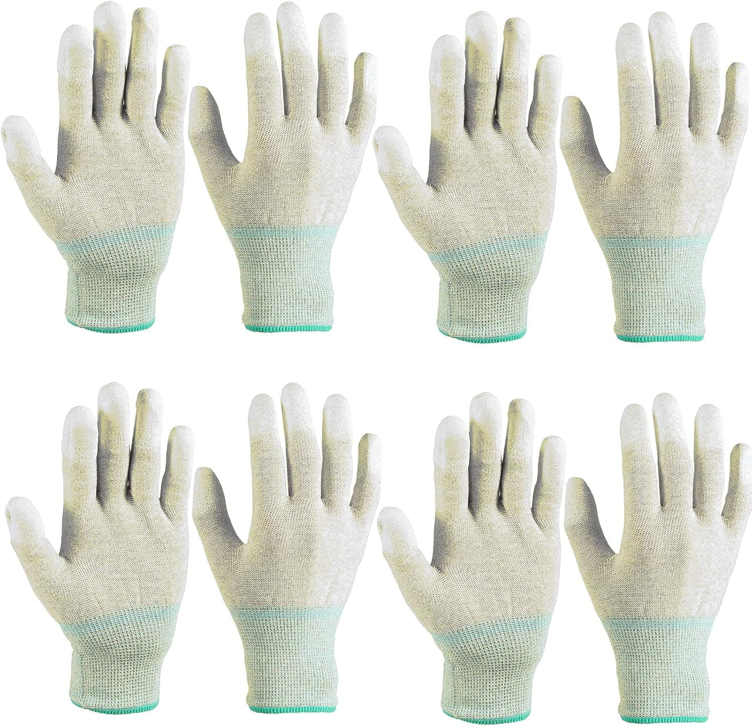 4 Pairs ESD Anti Static Gloves, PC Gloves with High Resistance Carbon Fiber Anti-static Gloves for PC Building Computer Electronics Installation and Repair (Medium)