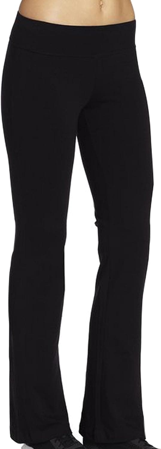 iloveSIA Women's Bootleg Yoga Pant Casual Workout US Size L 28.5inch Inseam Black