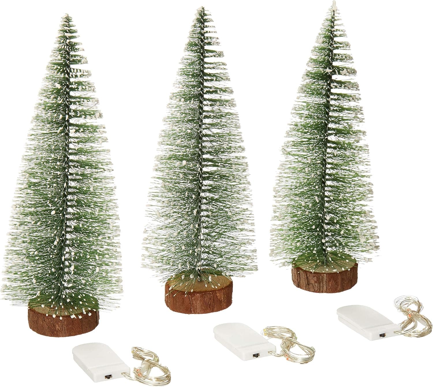 Lvydec Christmas Tree LED Night Light, 3 Pack Decorative Xmas Tree with Copper String Lights Color Changing Table Lamp for Home Party Christmas Decoration