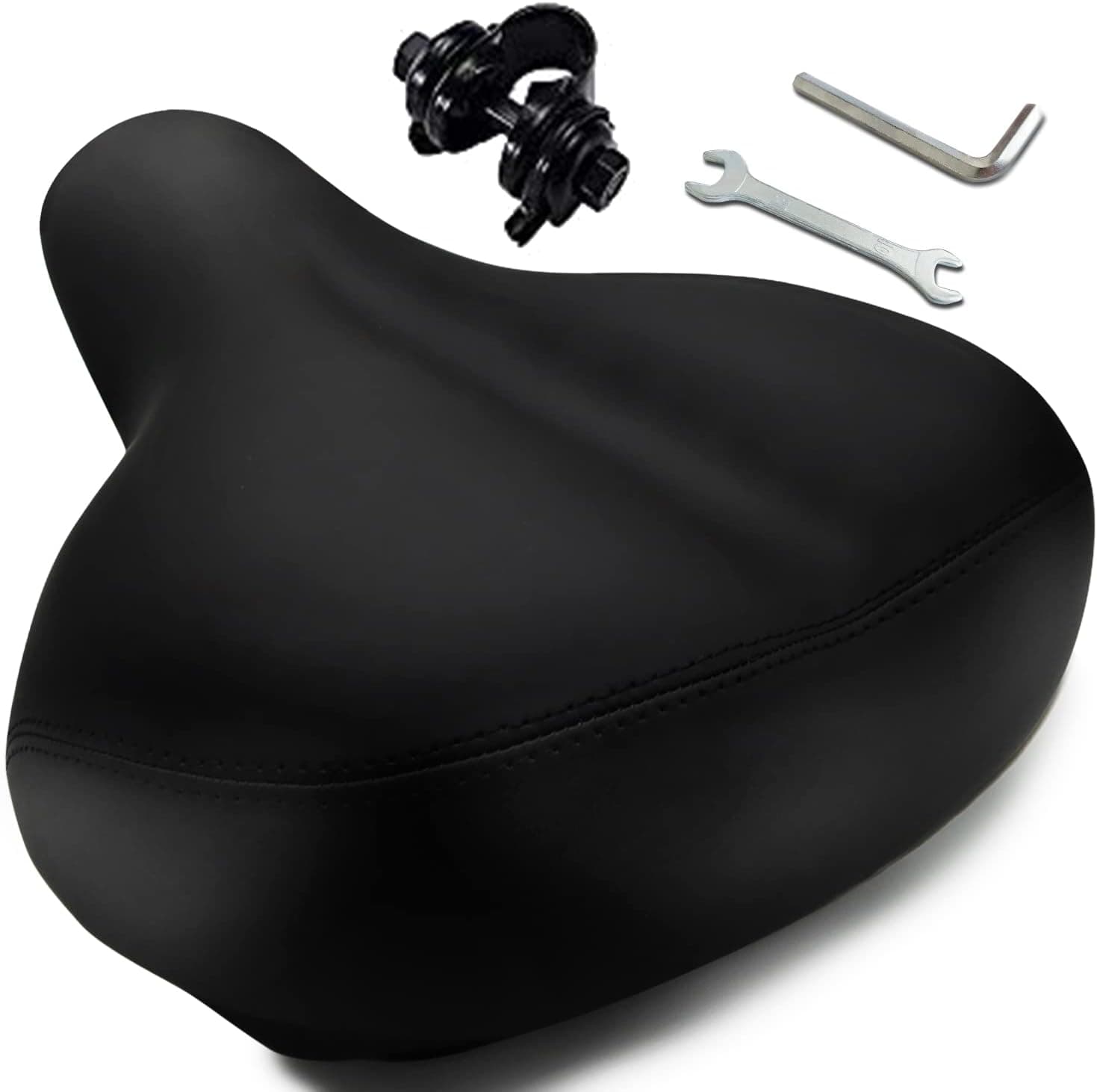 OXYVAN Bike Seat Most Comfortable Universal Replacement Bicycle Seat Cushion Dual Shock Absorbing Ball Wide Bicycle Saddle for Men Women