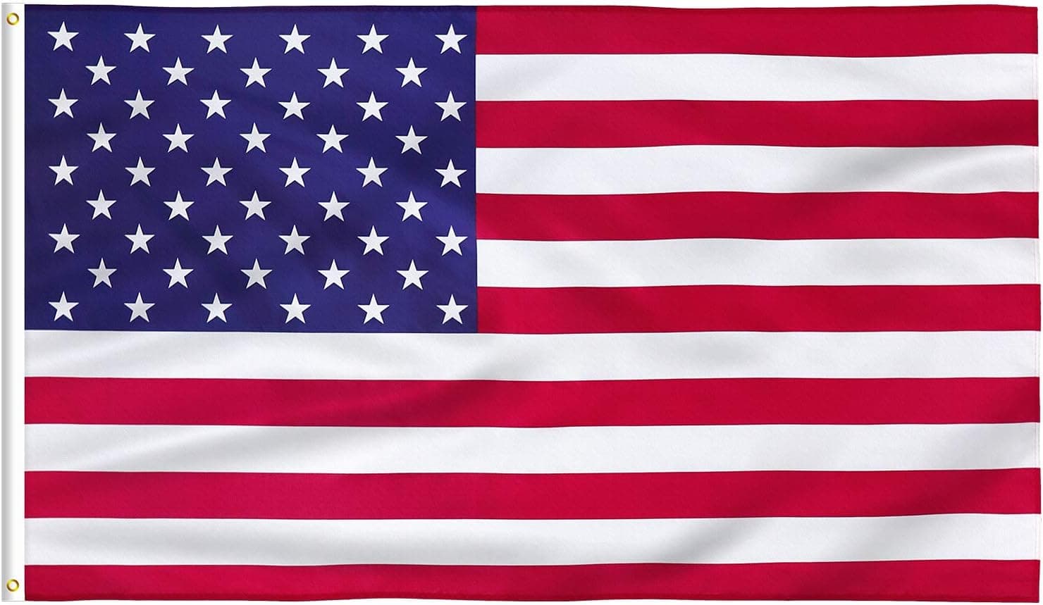 FLAGBURG American Flag 3x5 Ft US Flag, Long Lasting USA Flags with Embroidered Stars, Sewn Stripes and Brass Grommets. Vibrant Color, UV Fade Resistant, Heavy Duty Nylon for Outdoor Indoor Use