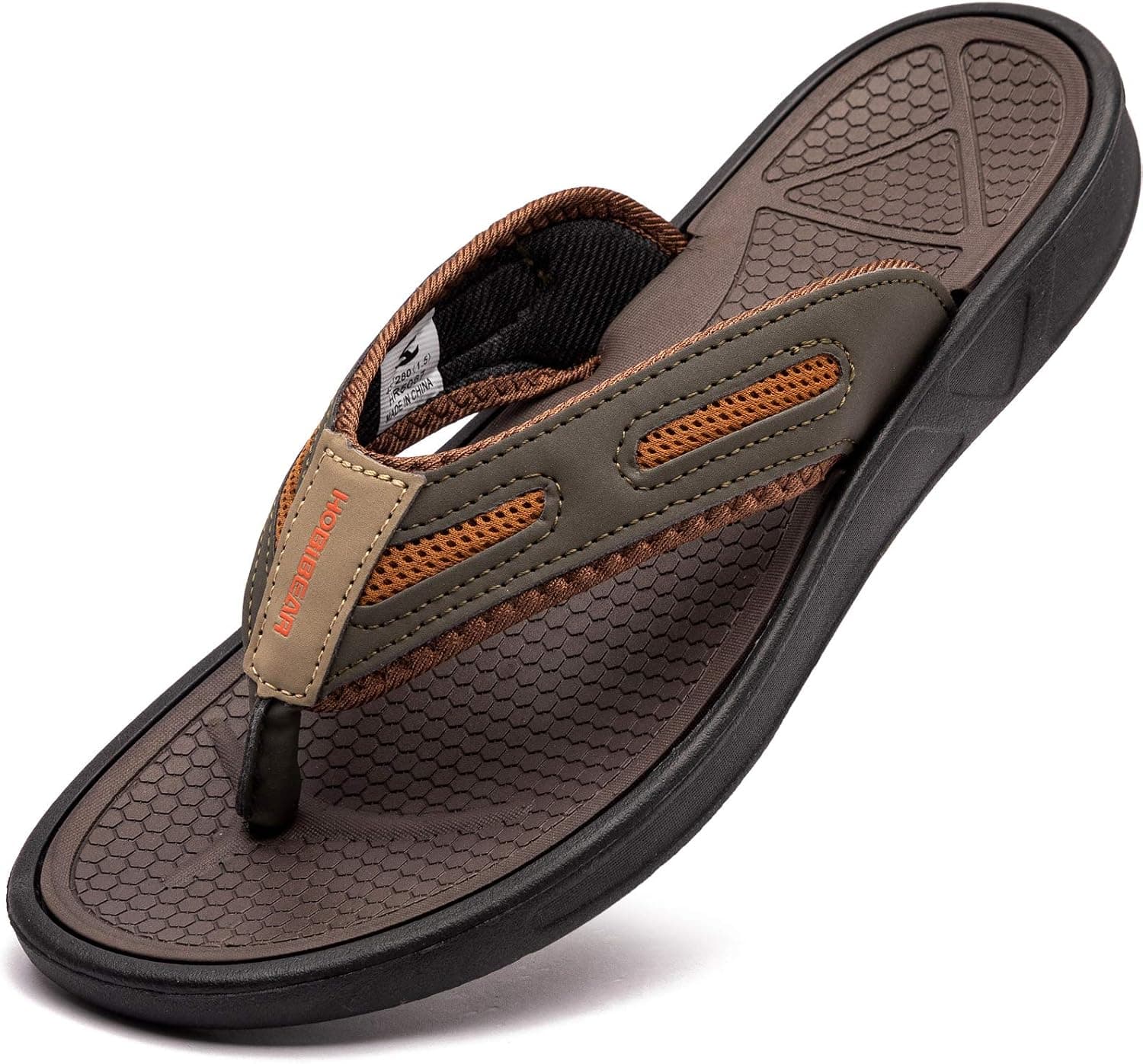 JHFEAW Flip Flop Mens Indoor and Outdoor Beach Thong Sandals