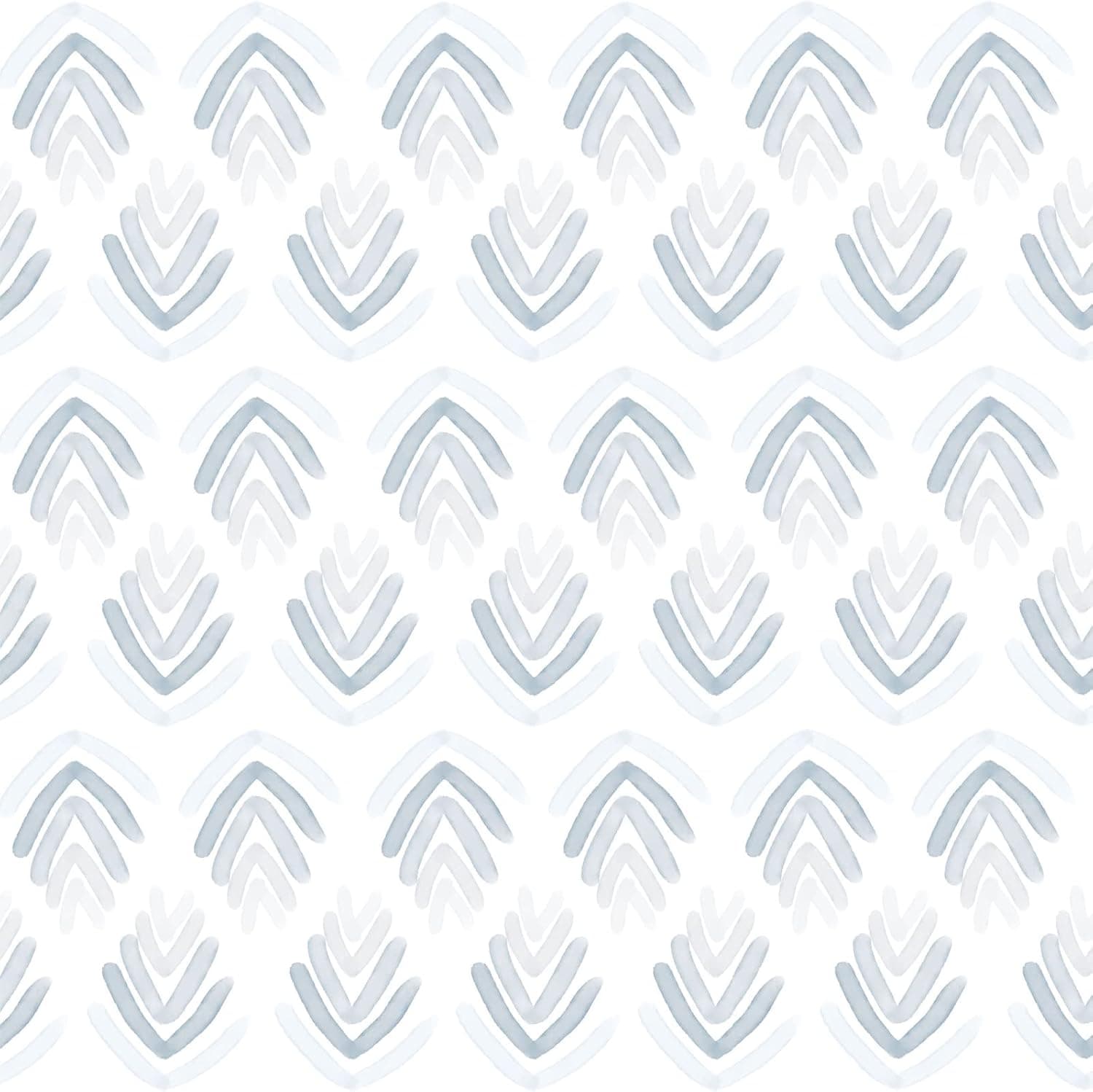 Adupaper Contact Paper for Cabinets Wallpaper Peel and Stick Paper 118”x 17.52” Matte Gray and Bule Wallpaper Removable Wallpaper Kitchen Backsplash Decorative Shelf Drawer Liner Roll Wall Paper