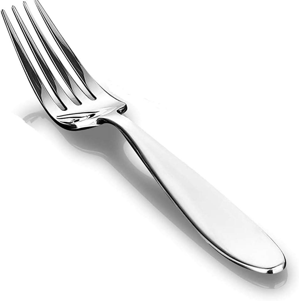 D&M Flatware/Utensil Set, 18/10 Stainless Steel Silverware Salad Fork 12-Pack, Silver