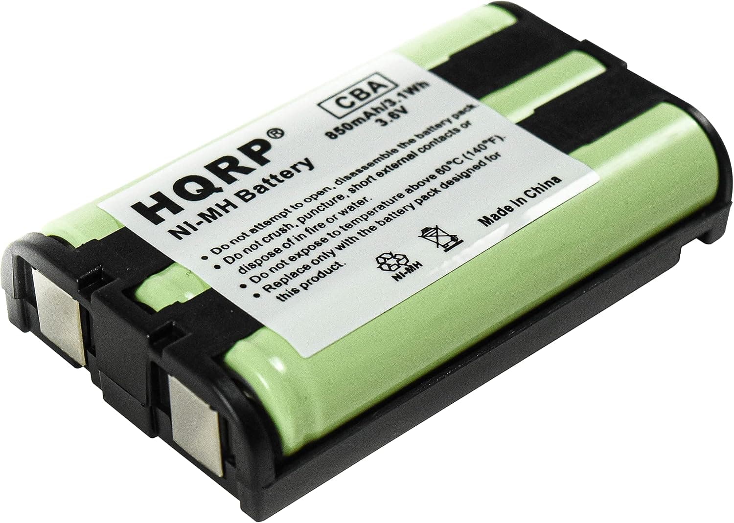 HQRP Phone Battery Compatible with Panasonic KX-TG2302B KX-TG2312W KX-TG2313F KX-TG2313P KX-TG2313W KX-TG2314PK Cordless Telephone