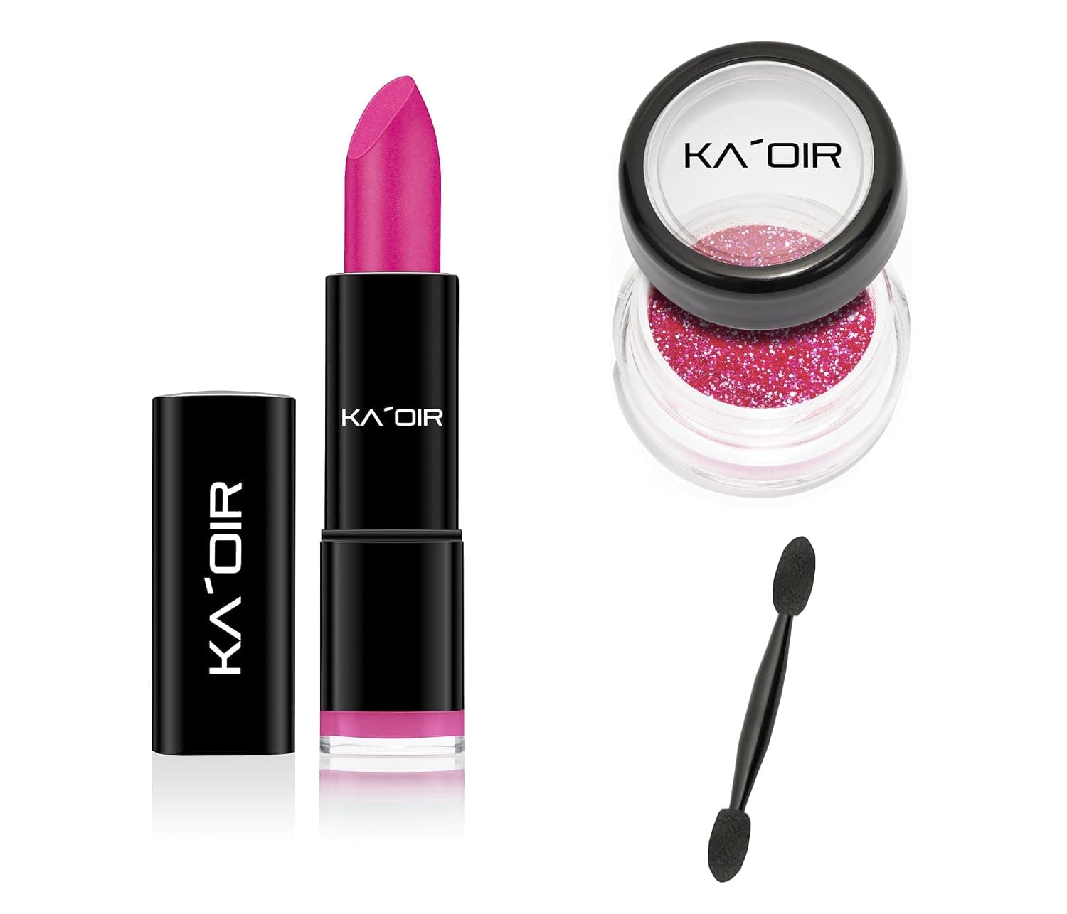 KA'OIR By Keyshia KAOIR "MISTRESS" Hot PINK Lipstick GLITZSTICK Glitter Set