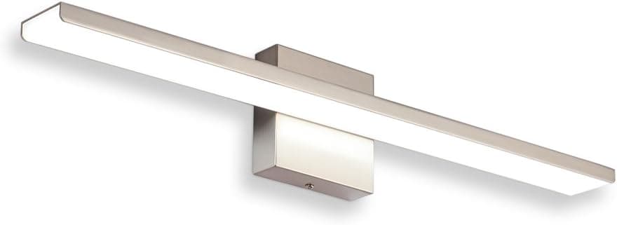 LED Vanity Lights 24in Bathroom Vanity Lights 24W Brushed Nickel Bedroom Vanity Lights Warm white light Vanity Lighting Fixtures