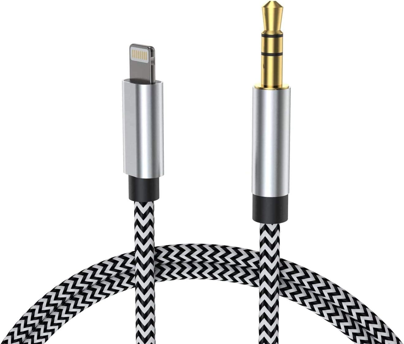 AUDIANO Lightning to 3.5mm Audio Cable 3.3FT, [Apple Mfi Certified] iPhone Aux Cord for Car Stereo/Headphone, Compatible with iPhone 13/13 Pro/13 Pro Max/iPhone 12/12 Pro/12 Pro Max/11 Pro Max/XR/XS