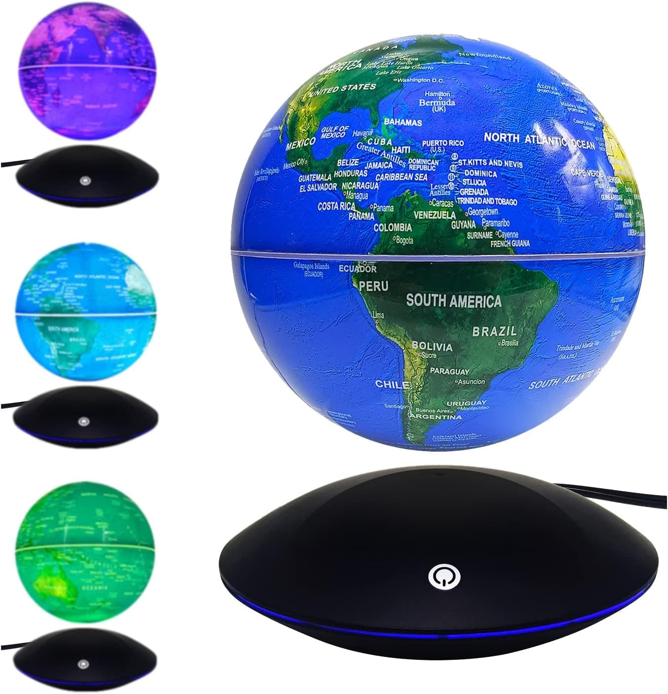 Flagest Magnetic Levitation Floating Globe Rotating Globe-Anti Gravity Geography Astronomy Globe-Nice Cool Gadget Valentines Day Gift-Home Office Classroom Desk Shelf Decoration-Touch Control Lighting