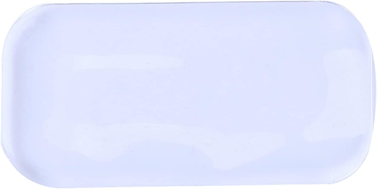 ZHAOQI Rectangle Eyelash Extension Pad, Silicone False Lash Eyelash Stand Tray Holder Forehead Sticker for Eyelash Extension Supplies, Transparent, 9*5.5cm