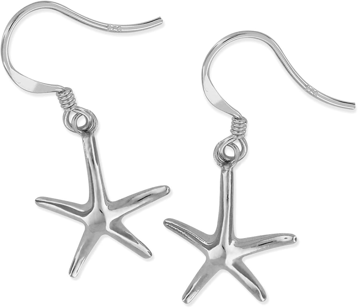 Sterling Silver Starfish Dangle Earrings