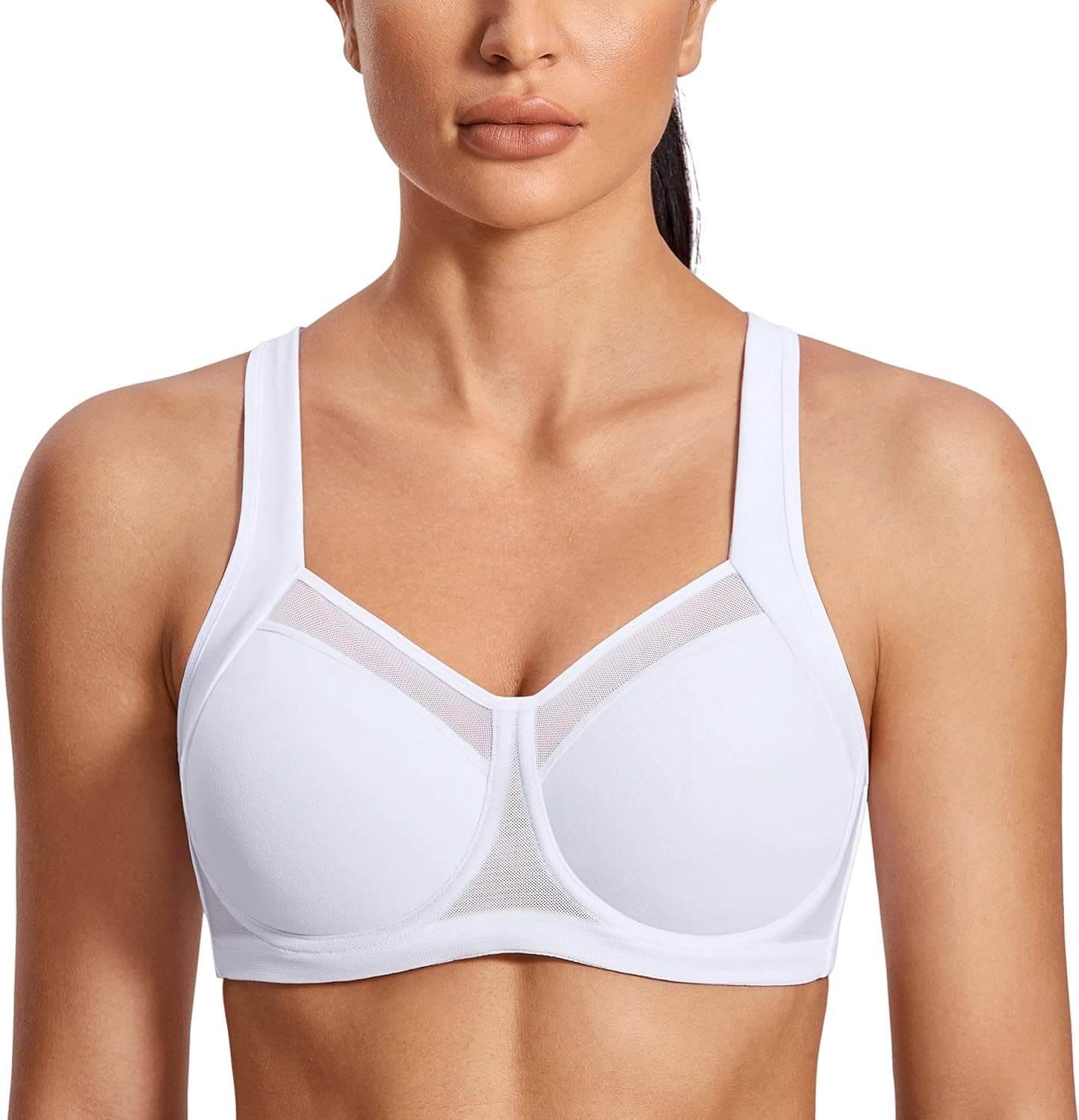 SYROKAN High Impact Sports Bras for Women Underwire High Support Racerback No Bounce Workout Fitness Gym